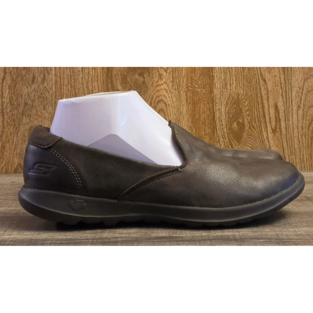 Skechers Go Walk Lite Queenly Loafer Shoes Womens Size 8.5‎ Brown